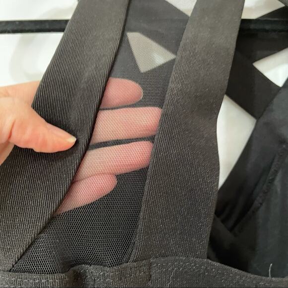 Crystal Doll Black Sleeveless Bodycon Dress Womens 3 LBD Baddie Party Cocktail - Picture 5 of 7